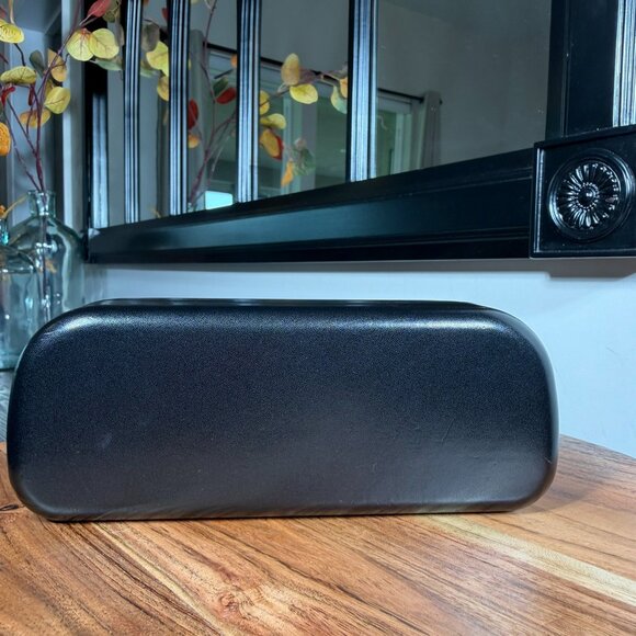 Coach Black Hard Shell Eyeglass / Sunglass Case + Cleaning Cloth - CASE ONLY - Picture 10 of 10